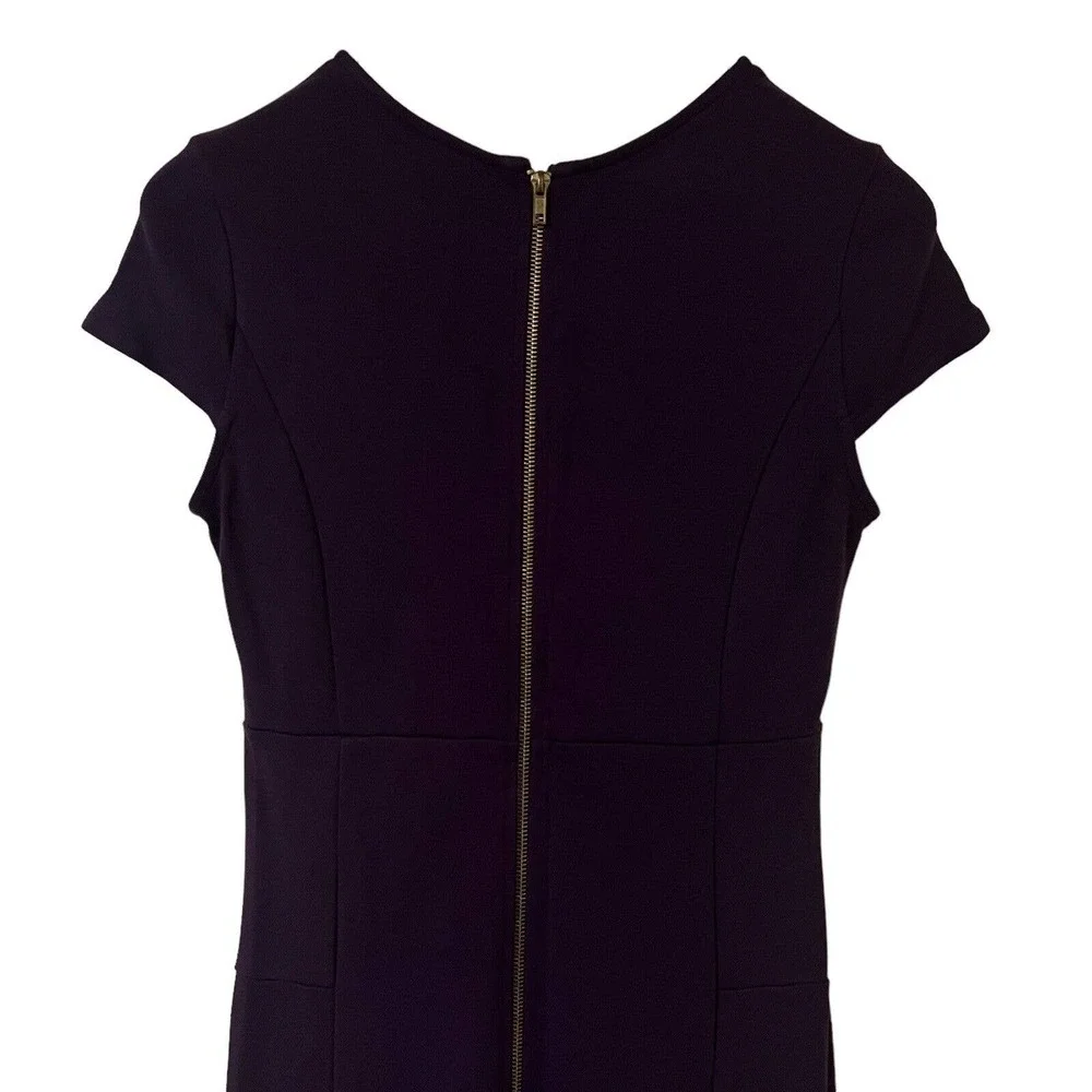 🌵 Felicity & Coco Women's Purple Cap Sleeve Midi Unlined Sheath Dress- Large - Picture 5 of 7